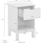 Black solid wood nightstand (post), intact