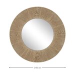 Зеркало настенное круглое в джутовой раме (цитра) d=90 с изъяном красоты