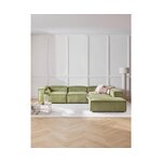 Olive green large modular corner sofa (Lennon) with beauty defect