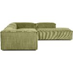Olive green large modular corner sofa (Lennon) with beauty defect