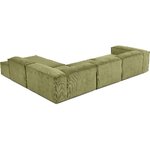 Olive green large modular corner sofa (Lennon) with beauty defect