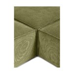 Olive green large modular corner sofa (Lennon) with beauty defect