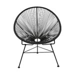 Black design armchair (bahia) intact