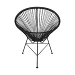 Black design armchair (bahia) intact