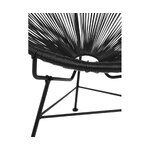 Black design armchair (bahia) intact