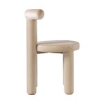 Beige design velvet chair (calan) intact