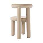 Beige design velvet chair (calan) intact