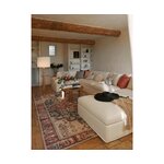Large beige corner sofa (Russell) intact