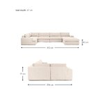 Large beige corner sofa (Russell) intact