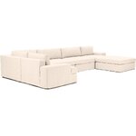 Large beige corner sofa (Russell) intact