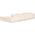 Large beige corner sofa (Russell) intact