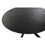 Black round solid wood dining table cleo (detail item) intact