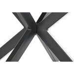 Black round solid wood dining table cleo (detail item) intact