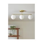 White and gold ceiling light (atlanta) intact