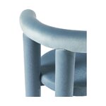 Light blue design velvet chair (calan) intact