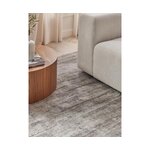 Dark gray hand-woven viscose rug (jane) 200x300 with a beauty flaw