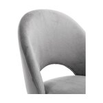 Барный стул серый бархатный (Рэйчел) цел