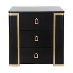Black design nightstand granikos (detail item) intact