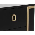 Black design nightstand granikos (detail item) intact
