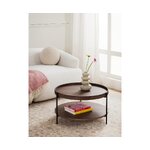 Brown round coffee table (valentina)