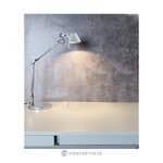 Sudraba dizaina galda lampa ar tolomeo (artemis) skaistuma defektu
