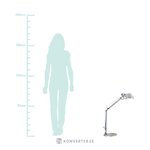 Sudraba dizaina galda lampa ar tolomeo (artemis) skaistuma defektu