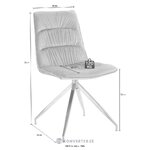 Light gray velvet chair (zoe) intact
