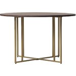 Brown-gold round dining table (luca) intact