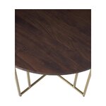 Brown-gold round dining table (luca) intact