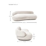 Cream design sofa (alba) with a beauty flaw.