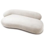 Cream design sofa (alba) with a beauty flaw.
