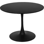 Black round dining table (yahweh) intact