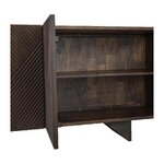 Tummanruskea mangopuinen design lipasto (louis) 177cm, jossa virheitä