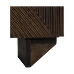 Tummanruskea mangopuinen design lipasto (louis) 177cm, jossa virheitä