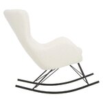 White and black rocking chair (wing) intact