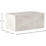 Marble imitation coffee table (lesley) in a box, defective