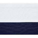 White 2-piece bedding set with dark blue border (joanna) intact