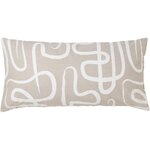 Beige-white pattern cotton pillowcase (malu) 40x80 whole
