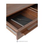 Темно-коричневый письменный стол из массива дерева (пол) неповрежденный