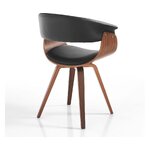 Brown-black design chair visby (tomasucci) intact