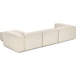 Šviesi didelė modulinė sofa su pufas (Lennon) 327cm su grožio defektu