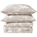 Beige cotton blanket bag with pattern (animal toile) 155x220 intact