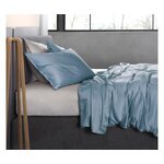 Gray satin bedding set 2-piece satinado (hnl living) intact
