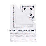 White embroidered cotton bedding set 2-piece (inda) intact