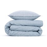Blue gray cotton bedding set 2-piece lino (hnl group) complete