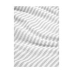 Pelēkbalti svītraina kokvilnas spilvendrāna (lorena) 80x80 vesela