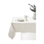 Light beige linen tablecloth (kennedy) 140x250 intact
