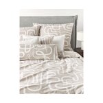 Gray-white patterned cotton pillowcase (malu) 80x80 whole