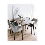 Dark brown mango wood dining table (oscar) 150x90 with blemishes