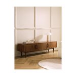 Dark brown mango wood TV stand (paul) 180cm with blemishes.